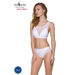 Топ із прозорою вставкою Passion PS002 TOP white L - мініатюра 2