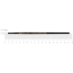 Пензель синтетика овальна MOON 1203FR №3 коротка ручка Rosa