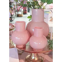 Ваза Lefard Xebora Pink скляна 22х17.5 см (804-156) - мініатюра 2