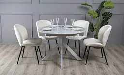 Стіл обідній Prestol Асті розкладний 110/150x110x76 см білий - мініатюра 6