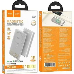 Портативна батарея Hoco Q22 Taurus 22.5W+PD20W 10000 mAh Grey - мініатюра 4