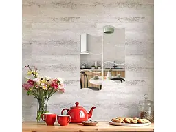 Дзеркальний декор акриловий самоклеючий STICKER WALL 140*190мм срібло 6шт (D) SW-00002510 - мініатюра 6