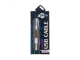 Кабель ATCOM (16123) USB 2.0 AM/microUSB, 0.8м, білий