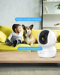 IP камера EZVIZ WLAN 1080P, обертова, двосторонній звук, нічне бачення, сумісна з Alexa - мініатюра 5