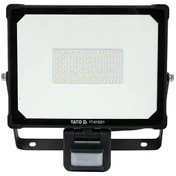 Прожектор Yato SMD LED датчик руху 50 Вт 230 В 4750 лм 75 діодів чорний (YT-818291) - мініатюра 2