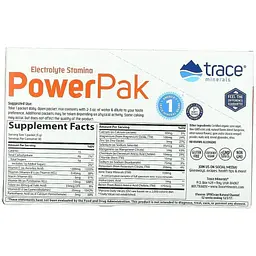 Електроліти Trace Minerals Electrolyte Stamina Power Pak зі смаком мандарину 150 г (30 шт. х 5 г) - мініатюра 2