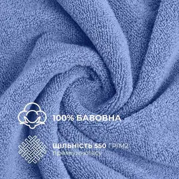 Набір рушників махрових Ideia натуральна бавовна 30х30 см (8-35874_синій) - мініатюра 2