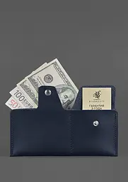 Шкіряне портмоне-купюрник 8.0 темно-синє - мініатюра 3