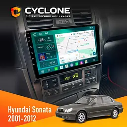 Штатна магнітола Hyundai Sonata (EF) 2001-2012 Cyclone C9-013 4x64 DSP 4G Cyclone (НФ-00007278)