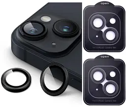 Захисне скло на камеру DK для Apple iPhone 14 Lens Metal Ring Eagle Eye 015735 black 2 шт. - мініатюра 2