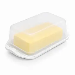 Маслянка пластикова з кришкою та ручками контейнер для масла Білий 88604 - мініатюра 2