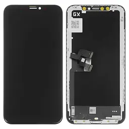 Дисплей для iPhone X, чорний, клас B, з рамкою, AA, (OLED), GXS OEM hard