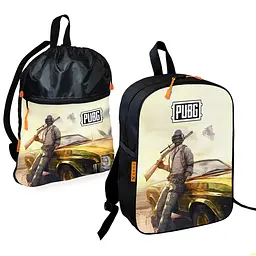 Шкільний рюкзак дитячий Пабг/PUBG + Сумка для взуття спортивної форми рюкзак-мішок для хлопчика (01795)
