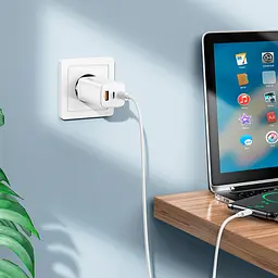 Зарядний пристрій 3 порти Hoco N16 65w GaN wall charger - мініатюра 4
