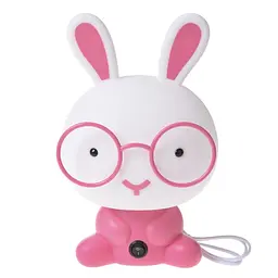 Нічник настільний Brille 26-417 KL-446T / 1 E14 PN рожевий кролик