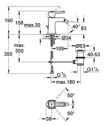 Змішувач для біде Grohe Grandera 23315000, Хром - мініатюра 2