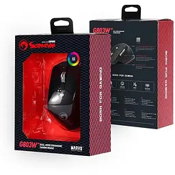 Бездротова миша на АКБ MARVO Wireless Mouse G803W BT та 2.4G 4000dpi - мініатюра 5
