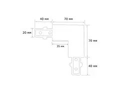 Кутове з'єднання MJ-Light HF 90 BK - мініатюра 2