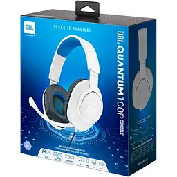 Ігрові навушники JBL Quantum 100P Console White (JBLQ100PWHTBLU) [87210] - мініатюра 11