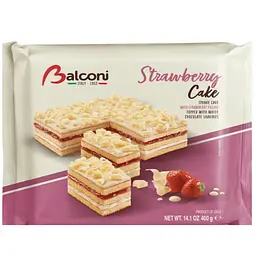 Торт Balconi Strawberry Cake з полуницею 400 г