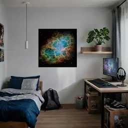 Інтер'єрна картина Крабоподібна туманність M1, NGC 1952, Crab Nebula, астрономія, космос, НАСА, 60×60 см (id5066) - мініатюра 2