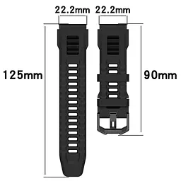 Силіконовий ремінець Primolux для смарт-годинника Amazfit T-Rex Ultra (A2142) Black - мініатюра 5
