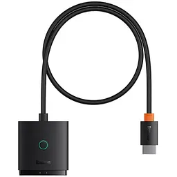 Перехідник HUB AirJoy Series 2in1 HDMI to HDMI/HDMI (B01331105) Cluster Black Baseus teh0030558 - мініатюра 3