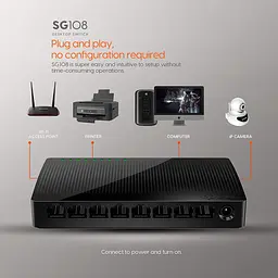 Комутатор (світч) Tenda SG108 (Чорний, 8 LAN портів, 10/100/1000 Мбіт/с) - мініатюра 5