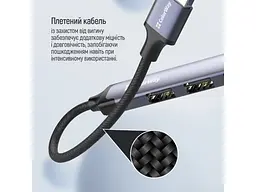 Мультипортовий адаптер ColorWay 4-in-1 USB Hub Dark Grey (CW-HUB05) - мініатюра 8