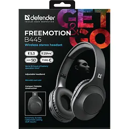 Гарнітура Defender FreeMotion B445 Bluetooth, Black - мініатюра 7