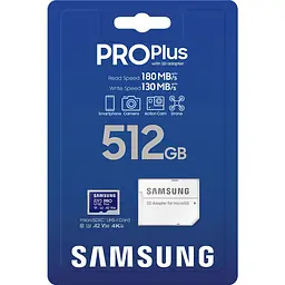 Карта пам'яті Samsung microSDXC PRO Plus 512GB Class 10 UHS-I U3 V30 A2 + SD Adapter (MB-MD512SA) [112861] - мініатюра 15