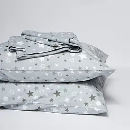Постільний набір Moon&Star (простирадло 150х220 см + 2 наволочки 50х70 см) Бязь Gold Люкс Silver Stars - мініатюра 4
