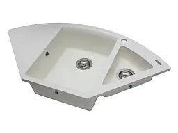 Кухонна мийка Miraggio EUROPE white (0000018) Граніт, Врізна, Білий - мініатюра 3