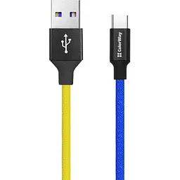 Кабель ColorWay USB - Type-C (national) 2.4А 1м синьо-жовтий (CW-CBUC052-BLY)