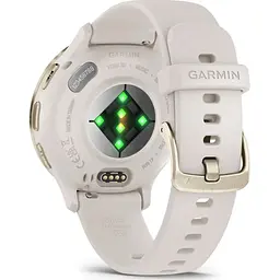 Смарт-годинник Garmin Venu 3S Soft Gold Stainless Steel Bezel with Ivory Case and Silicone Band (010-02785-04/54) [111833] - мініатюра 3
