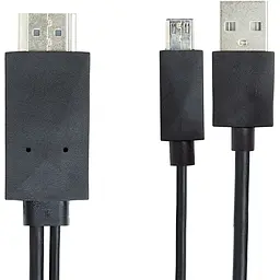 Відео кабель PowerPlant HDXiaomi - Xiaomicro USB (11 pin) + USB, 1.8м, (MHL), Blister