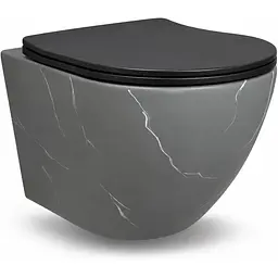 Підвісний безободковий унітаз VBI Vulcano Tornado grey stone matt VBI-020424