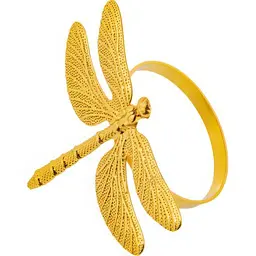 Набір кілець для серветок Lefard Бабка 4.5 см 2 шт. золотистий (811-089) - мініатюра 2