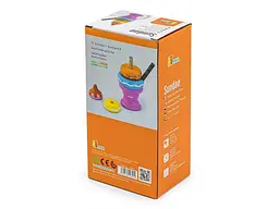 Пірамідка Viga Toys 4ел. 7см дерев'яна Морозиво рожевий (51321) - мініатюра 3