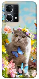 Чохол Demsky Spring cat для Oppo Reno 7 4G