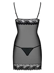 Еротичний комплект Obsessive Wonderia chemise S/M чорний - мініатюра 6