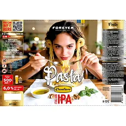 Пиво Pasta світле нефільтроване 6% 0.5 л з/б - мініатюра 2