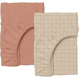Набір простирадл на резинці Cosas COPPER/ BEIGE GEOMETRY 160х200х20 см (Set_Brick_CellAshbeige_160х200_2)
