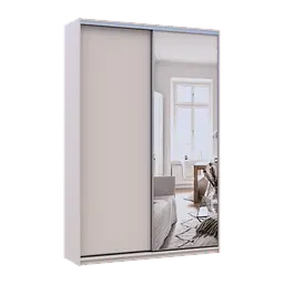Шафа купе Doros Сіті Лайт Кашемір 1 ДСП / 1 дзеркало 150х45х225 (80736356) - мініатюра 3