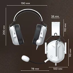Ігрові навушники GamePro Genesis Hunter White (HS1350W) [138321] - мініатюра 9