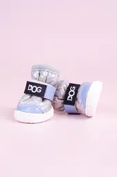 Фіолетове зимове взуття на флісі для собак «DOG» розмір 3 - мініатюра 2