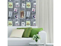 Панель стінова 3D STICKER WALL 700 * 700 * 4мм Поштові марки (091) SW-00001152 - мініатюра 5