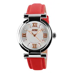 Класичний жіночий годинник Skmei 9075 Elegant (Червоний) - мініатюра 2