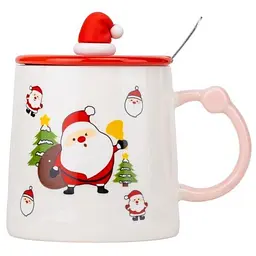 Чашка Elisey Christmas Santa білий 350 мл з кришкою (9151-025c)