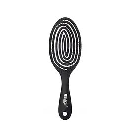Щітка для волосся масажна продувна скелетна Salon Professional 18200P SL, чорна - мініатюра 4